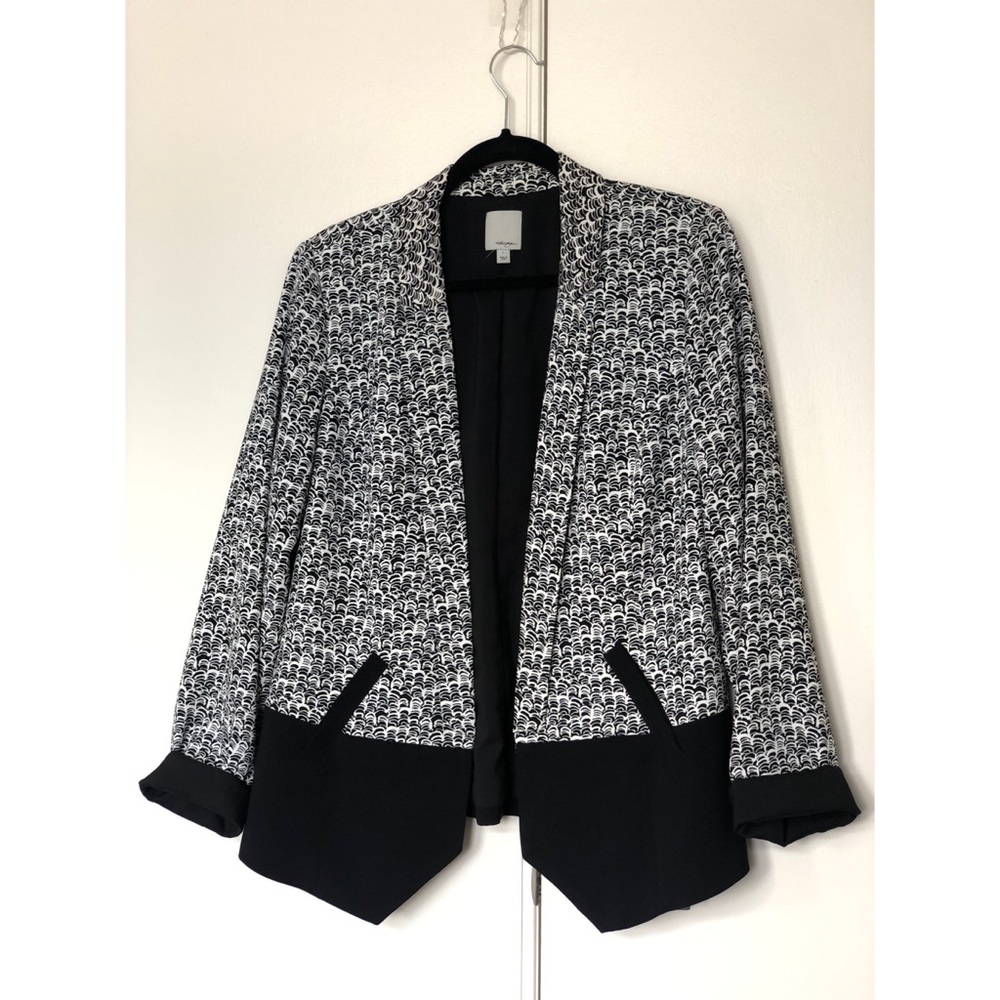 Halogen, Blazer, Cut Away Black & White, Large